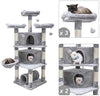 Hey-bro - Árbol para gatos con postes de sisal, 2 condominios de felpa más grandes, hamaca para gatitos, gatos y mascotas de 65 pulgadas - BESTMASCOTA.COM