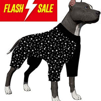 LovinPet Ropa para perro para Pitbull – Camisa de pijamas, perros grandes, ajuste delgado, ligero suéter de pijamas para perro, cobertura completa de pijamas para perro, espacio exterior con impresión de astronauta - BESTMASCOTA.COM