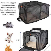 SMONT - Caja plegable para mascotas de lados suaves para gatos medianos, perros pequeños y conejos, transportador de viaje para mascotas, casa para mascotas para interior y exterior - BESTMASCOTA.COM