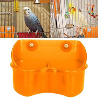 Sheens comedero de jaula de pájaros, de plástico, doble cuenco de alimentación, sin ensuciar, alimentador de agua de alimentos fijos para loros, periquitos, cacatúas, aves de corral, codornices - BESTMASCOTA.COM