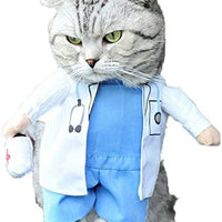 nacoco perro gato ropa Halloween vaqueros Doctor disfraz mascota Apparel - BESTMASCOTA.COM