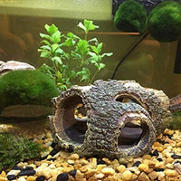 Hygger Betta tronco de tronco de resina hueca, accesorios para peces, decoración de acuario, casa de madera, decoración de tanque de peces pequeños y medianos - BESTMASCOTA.COM