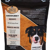 BRUTUS & BARNABY Chicken Jerky Dog Treats- Dehydrated Crunchy USA Premium Fillets, Grain-Free, Preservative-Free, No Fillers. All Natural Chicken Strips are Great for Dogs and Cats - BESTMASCOTA.COM