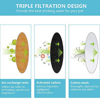 MUDEELA 6 filtros compatibles con filtro de fuente de flores Catit y diseño Catit Senses Fuente – Filtro de suavizante de agua de triple acción de repuesto compatible con filtro de fuente de agua Catit (5.5") - BESTMASCOTA.COM