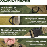 Rabbitgoo Tactical Dog Harness Vest Large with Handle, Military Working Dog Molle Vest with Metal Buckles & Loop Panels, No-Pull Adjustable Training Harness with Leash Clips for Walking Hiking Hunting - BESTMASCOTA.COM