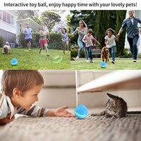 Versión mejorada 2.0: bolas blinkbrione para gatos y perros, enrollado automático/apagado automático, recargable por USB, pelota de juguete interactiva inteligente para gatitos, gatitos, cachorros con luces LED RGB, resistente al agua - BESTMASCOTA.COM