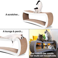Tumbona rascador para gatos de PetFusion. [Cartón y construcción superiores, supera significativamente las alternativas más baratas] - BESTMASCOTA.COM