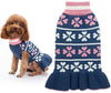 KOOLTAIL Dog Sweater Dress Turtleneck Winter Clothes - Warm Girl Dogs Coat Beautiful Love Heart Pattern Valentine's Day Knit Ugly Sweater with Leash Hole for Dogs Puppy Cat - BESTMASCOTA.COM