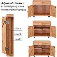Unipaws - Caseta de madera de abeto china, con soporte de mesa separado, para animales pequeños, para tartas, anticorrosión y a prueba de humedad, para uso en interiores y exteriores, con asa - BESTMASCOTA.COM