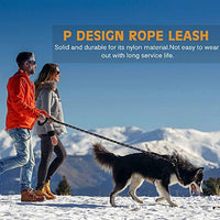 Correa para perro resistente, especialmente para perros grandes de hasta 150 libras, 6 pies, reflectante para entrenamiento, absorción de golpes, correa elástica con hebilla para cinturón de seguridad de coche, 2 asas acolchadas para control adicional - BESTMASCOTA.COM