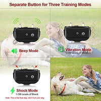 YISENCE collar de entrenamiento para perro, collar de choque con mando a distancia de 2,000.0 ft para perros IPX7 resistente al agua recargable con pitido 99 niveles vibrar modos de choque para perros pequeños, tamaño mediano grande - BESTMASCOTA.COM