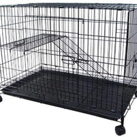 YML 2 Level Black Small Animal Cage - BESTMASCOTA.COM