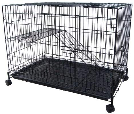 YML 2 Level Black Small Animal Cage - BESTMASCOTA.COM