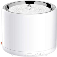 PetKIT Fuente de agua de acero inoxidable, fuente de agua inteligente para mascotas de 1,35 l/46 oz con luz LED, funciona con pilas, ultra silenciosa, bomba de apagado automático, modo de trabajo dual automático para gatos - BESTMASCOTA.COM