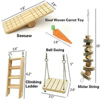 JEMPET - Juguetes para masticar hámsteres, gérmenes de madera natural, ratas, chinchillas, juguetes, accesorios, mancuernas, mancuernas, mancuernas, rodillo, cuidado de dientes, juguete molar para conejos de cobaya, conejos - BESTMASCOTA.COM