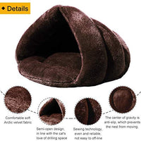 Mojonnie - Cama de gato con forro polar suave para calentar y calentar con forma de triángulo para gatos, invierno, mascotas - BESTMASCOTA.COM