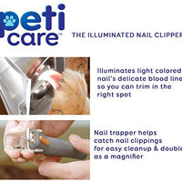 Allstar Innovations PetiCare cortaúñas con luz LED para mascotas, ideal para recortar uñas y garras de gatos y perros, 5 aumentos que se duplican como un atrapaúñas, clip rápido, cuchillas de robar - BESTMASCOTA.COM