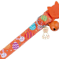 Boombone Collar de gato de Pascua con campana, collar de cachorro naranja para perros pequeños - BESTMASCOTA.COM