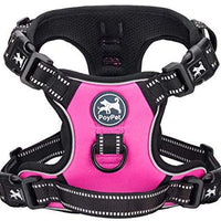 PoyPet 2019 - Arnés para perro con 4 hebillas a presión, reflectante con 2 ganchos delanteros y traseros y un mango de fácil control [no necesita pasar por encima de la cabeza del perro] - BESTMASCOTA.COM