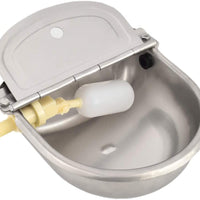 HiCamer - Dispensador automático de agua potable para vaca, acero inoxidable 304, para animales de granja, animales de granja, para cerdos, caballos, cabra, oveja, perro con 2 válvulas de bola flotador - BESTMASCOTA.COM