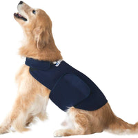 Eagloo - Chaqueta de ansiedad para perro para perro (antiansiedad, antiansiedad, antiansiedad y alivio del estrés, ligera y calmante para mascotas para truenos y ansiedad), color azul marino - BESTMASCOTA.COM