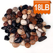 [18 libras] Acuario Gravel River Rock, Natural pulido grava decorativa, jardín al aire libre ornamental río Piedras de piedras, pulido grava, piedras de color mixto, para paisajismo, florero rellenos, 20 - BESTMASCOTA.COM