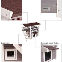 Petsfit Outdoor Cat House with Escape Door and Stairs - BESTMASCOTA.COM