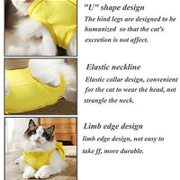 Coppthinktu - Traje de recuperación de gatos para heridas abdominales o enfermedades de la piel, transpirable E-Collar Alternativa para gatos y perros, después de cirugía desgaste anti lamer heridas - BESTMASCOTA.COM