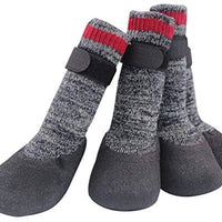 Calcetines con suela de goma para perros, botas con correas de velcro para perros, control de tracción, botas antideslizantes, impermeables - BESTMASCOTA.COM