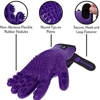 HandsOn - Guantes de aseo para mascotas patentados #1 clasificados, premios ganadores de cobertura, baño y removedor de pelo, cepillo suave para gatos - BESTMASCOTA.COM