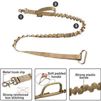 Correa táctica de nailon ajustable para perros de liberación rápida con 2 asas de control - BESTMASCOTA.COM