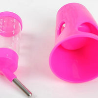 Hámster de una sola pieza Pluma Estilográfica Dispensador de botella de agua Holder Recipiente con tapa para alimentos (Cool Room ratones Random Color - BESTMASCOTA.COM
