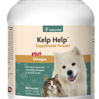 NaturVet – Kelp Help Supplement Powder - Plus Omegas – Supports Healthy Skin & Glossy Coat – Enhanced with Essential Vitamins, Minerals & Amino Acids – for Dogs & Cats - BESTMASCOTA.COM