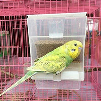 Nbhbj Alimentador automático de Pájaros, Alimentador de Pájaros Sin Mave, Accesorios de Jaula para Bolsa, Canario, Cocatiel, Finch, Parakeet Semillas Alimentos Contenedor - BESTMASCOTA.COM