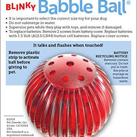 Juguete interactivo para perro Pet Qwerks Blinky Babble Ball, parpadea y habla cuando se toca - BESTMASCOTA.COM