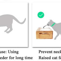 Lepet - Cuencos elevados para perros y gatos, alimentador elevado para mascotas, soporte de bambú sólido, perfecto para gatos y perros pequeños - BESTMASCOTA.COM