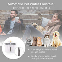 PingPIN Cat Water Fountain, 2.6L/88oz Pet Water Fountain, Flower Drinking Water Fountain for Cats with 2 Replacement Filters, Automatic Fountain for Cats, Dogs, Small Animals - BESTMASCOTA.COM