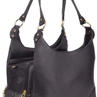 b-joy elegante piel cartera Carrier Negro en relieve para gatos perros pequeños de peluche (perrito faldero Pomeranian - BESTMASCOTA.COM