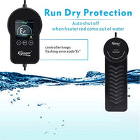 Hygger PTC calentador de acuario de calentamiento rápido con controlador de temperatura digital LED 500 W 800 W calentador de peces sumergible para 60 – 180 galones tanque de agua dulce - BESTMASCOTA.COM