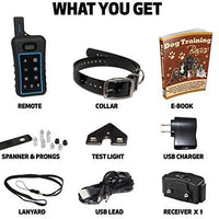 Pet Resolve, Collar de entrenamiento para perros con control remoto, Entrena 3 perros si compra un collar adicional, remueve el impacto, la vibración y los modos de pitidos, para perros grandes, medianos y pequeños con mas de 15 lb, hasta 3/4 de milla de - BESTMASCOTA.COM