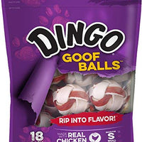 Dingo Goof Balls Rawhide Chews for Dogs, Made with Real Chicken Rawhide Treats - BESTMASCOTA.COM