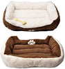 Long Rich Reversible Rectangle Pet Bed Dog Bed with Dog Paw Embroidery,Medium size, by Happycare Textiles - BESTMASCOTA.COM