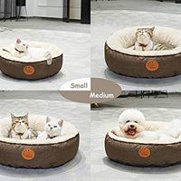 HACHIKITTY Washable Cat Warming Bed Round, Cat Beds Indoor Cats Medium, Big Pet Bed Machine Washable - BESTMASCOTA.COM