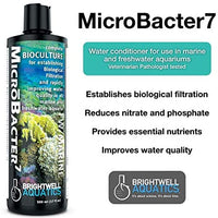 Brightwell Aquatics MicroBacter7, Bacterias y Acondicionador de Agua para Tanque de Pescado o Acuario, Popula los Medios de Filtro Biológico para Agua Salada y Peces de Agua Dulce - BESTMASCOTA.COM