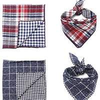 Segarty Bandana para perro, bufandas para cachorros pequeños, medianos, grandes, a cuadros, reversibles, para mascotas, bandanas, accesorios, juego de pañuelos triangulares - BESTMASCOTA.COM