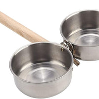 HEEPDD - Perchas para pájaros con comedero, 8.5 in, acero inoxidable, para loros de tamaño pequeño y pájaros medianos - BESTMASCOTA.COM