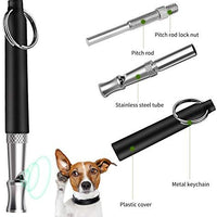 Mumu Sugar Dog Whistle to Stop Barking, Adjustable Pitch Ultrasonic Training Tool Silent Bark Control for Dogs- 1PCS Whistle with 1 Free Lanyard(Black) - BESTMASCOTA.COM