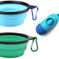 AGECASH - Cuenco plegable para perros, de silicona portátil, para viajes, ampliable para alimentar al agua de los alimentos, para el perro, gato, cuenco de viaje portátil para camping - BESTMASCOTA.COM