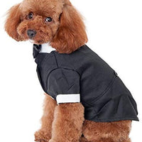 Kuoser - Camisa para perro, para cachorro o mascota, con corbata negra, ideal para bodas - BESTMASCOTA.COM