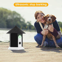 Humutan - Dispositivo antiladrido, controlador ultrasónico de corteza para perros, impermeable, sistema de control antiladridos para exteriores en forma de casa de pájaros - BESTMASCOTA.COM